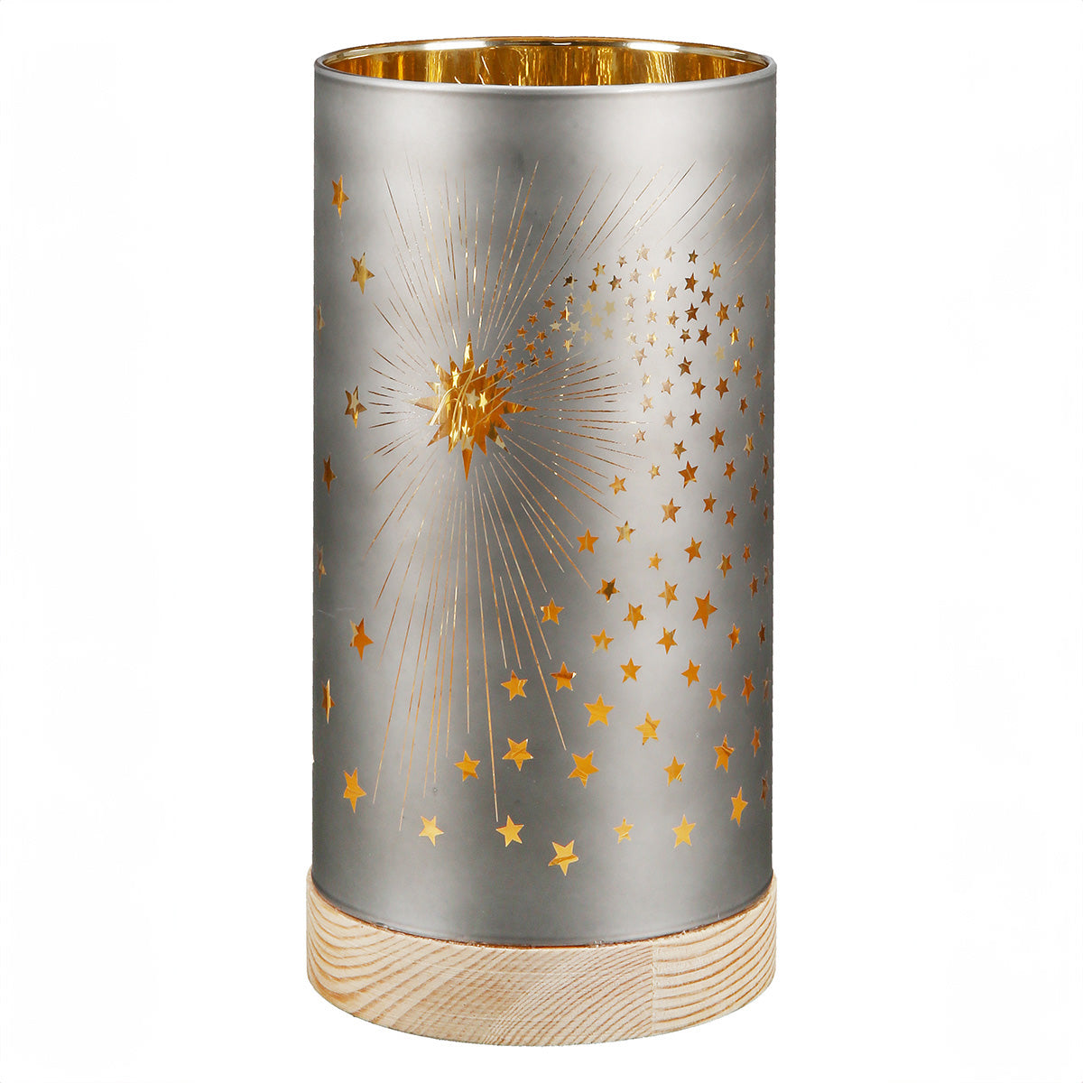 LED Windlicht Komet mit Sternmotiv