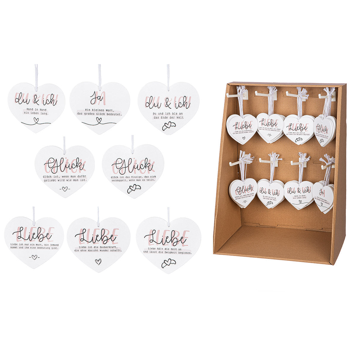 Geschenkanhänger Herz mit Liebesspruch