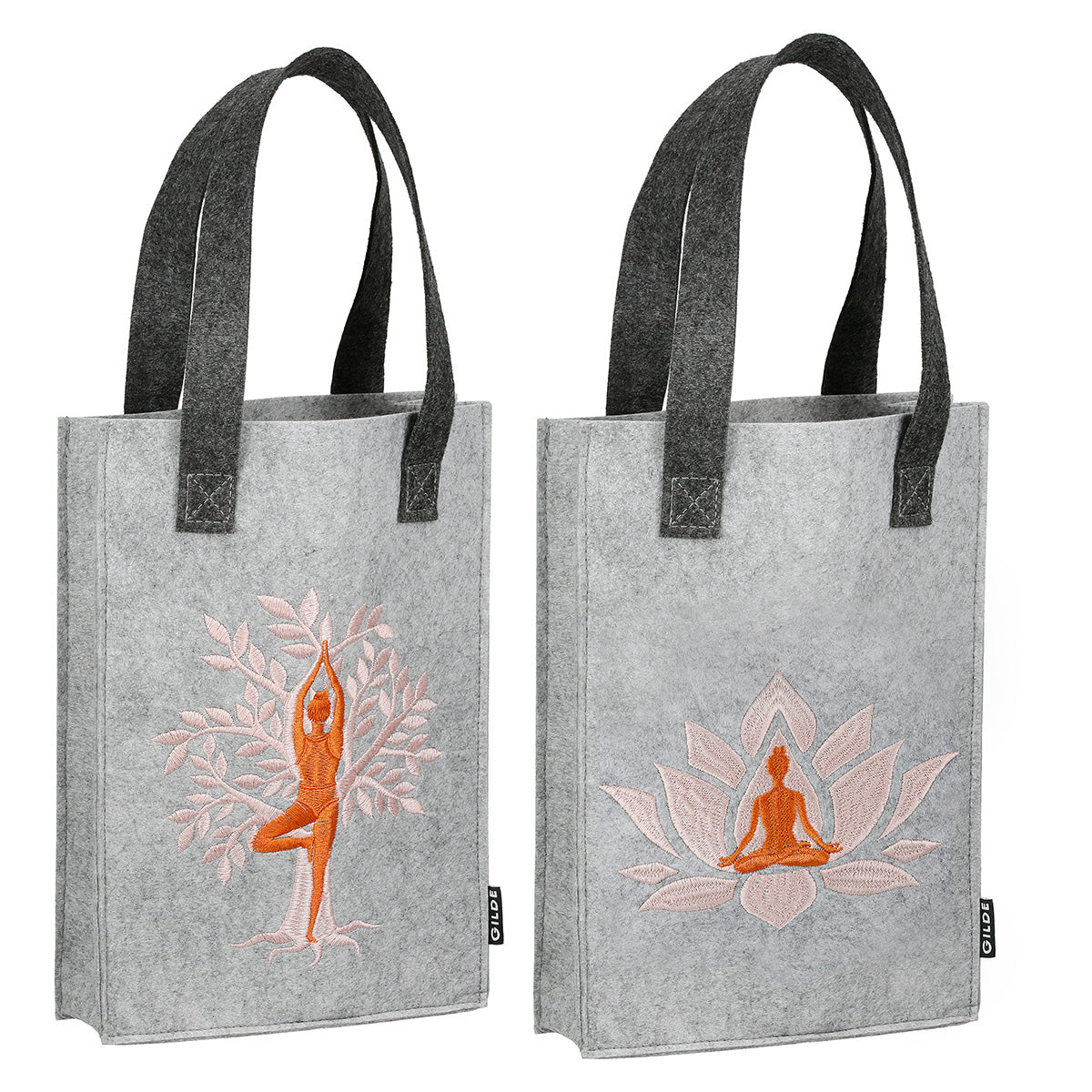 Sac en feutre avec motif yoga