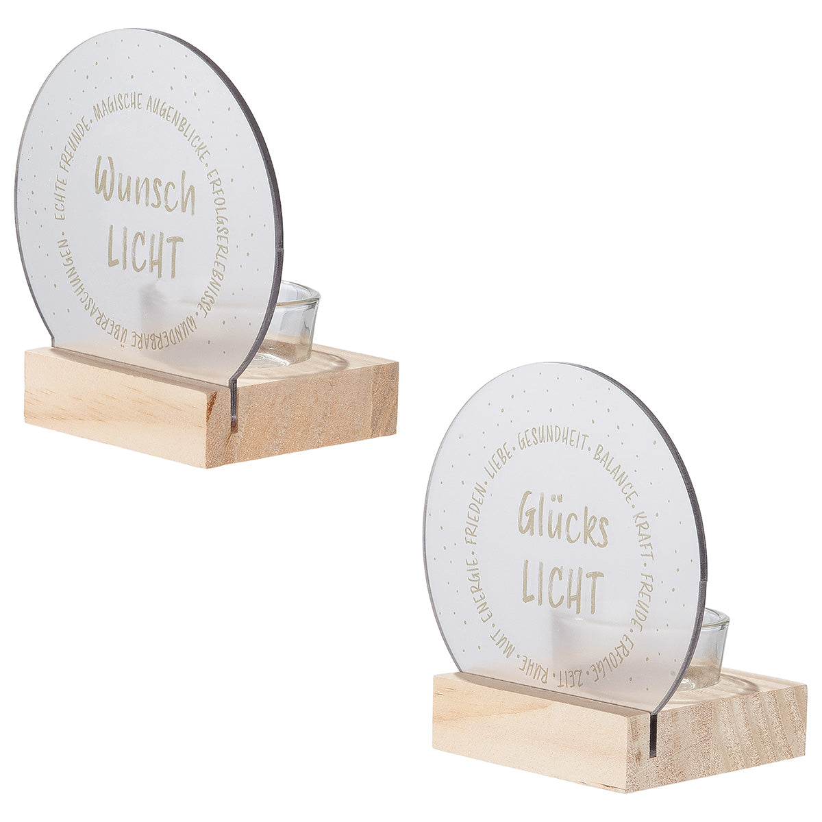 Teeleuchter Glückslicht und Wunschlicht