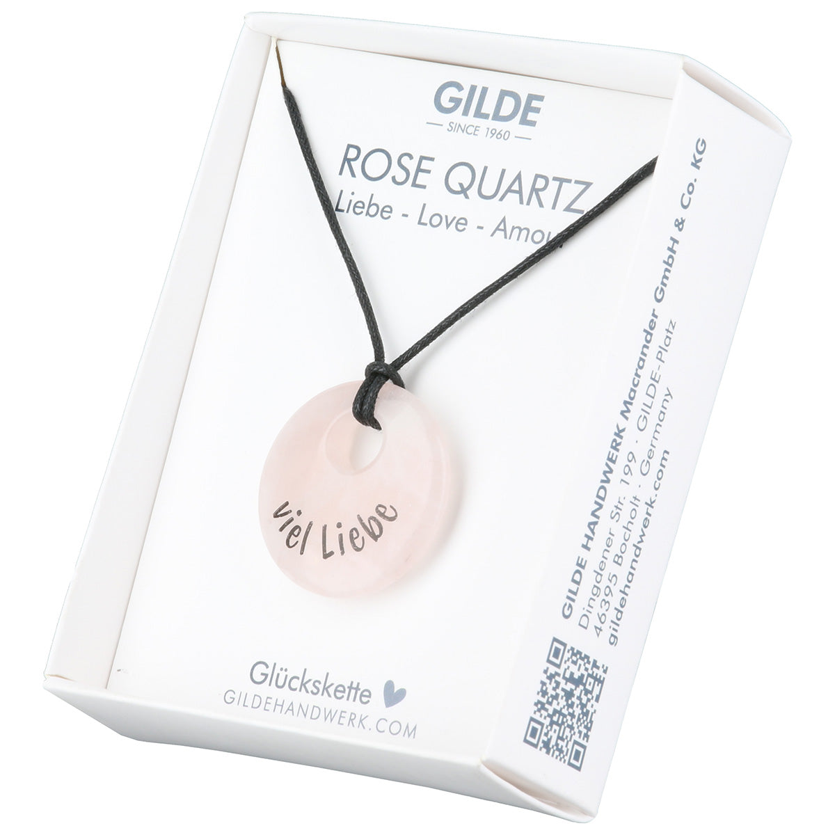 Halskette Rosenquarz Viel Liebe