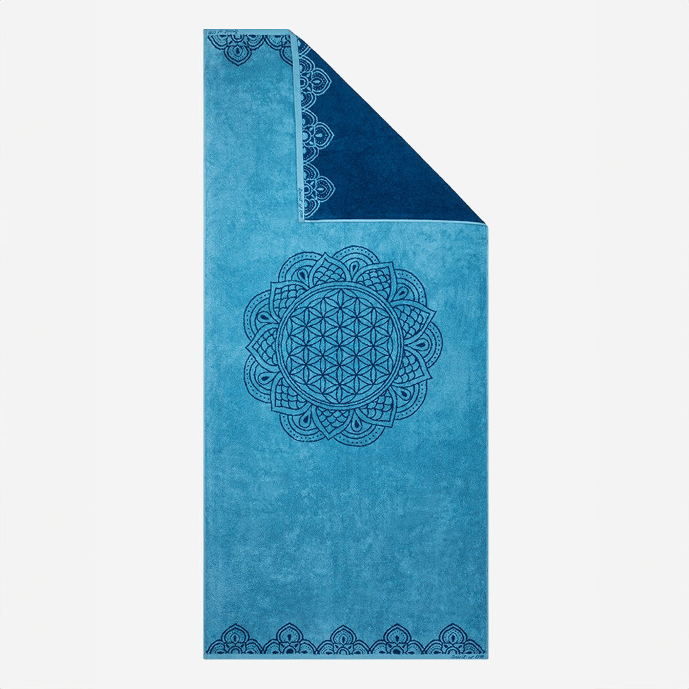 Frotteetuch–Spirit of OM Dunkelbau/Hellblau