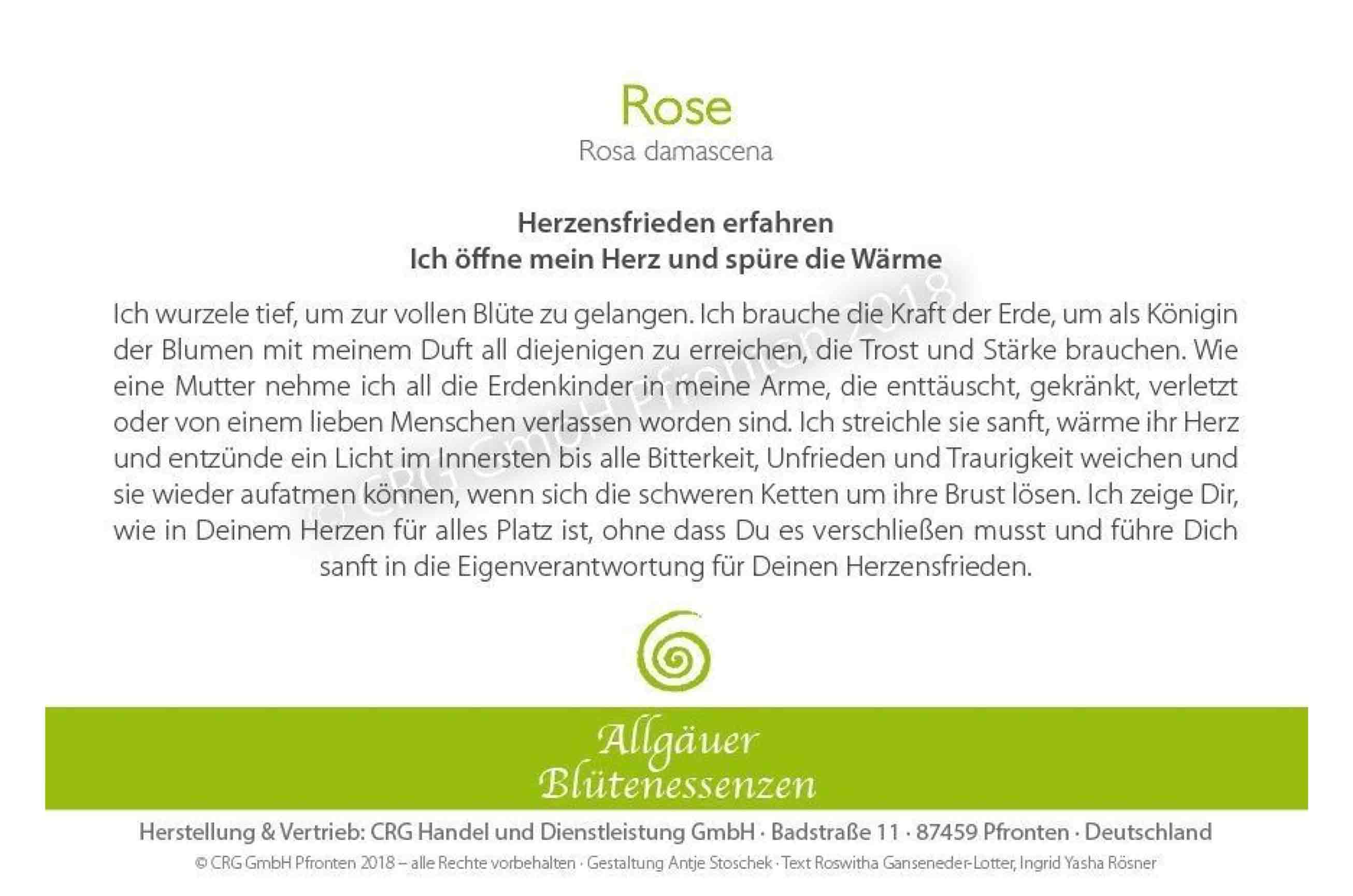 Essence florale d’Allgäu – rose