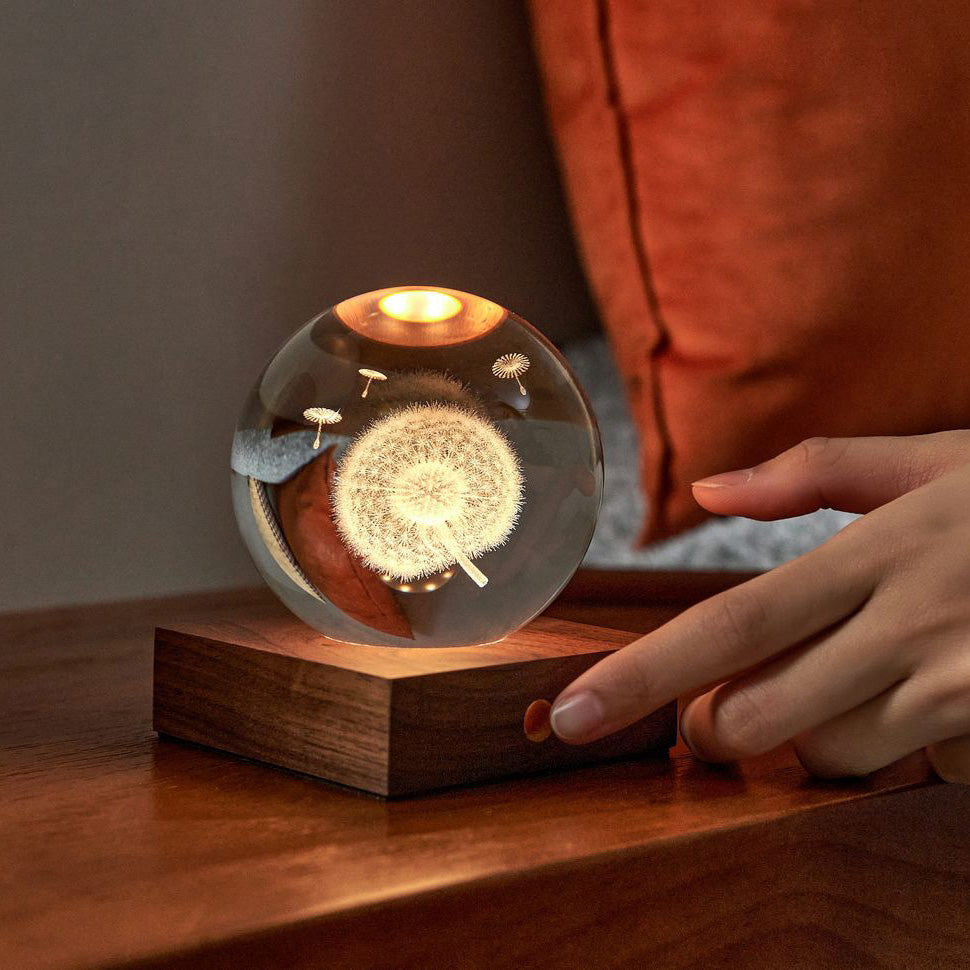 Lumière de cristal ambre
