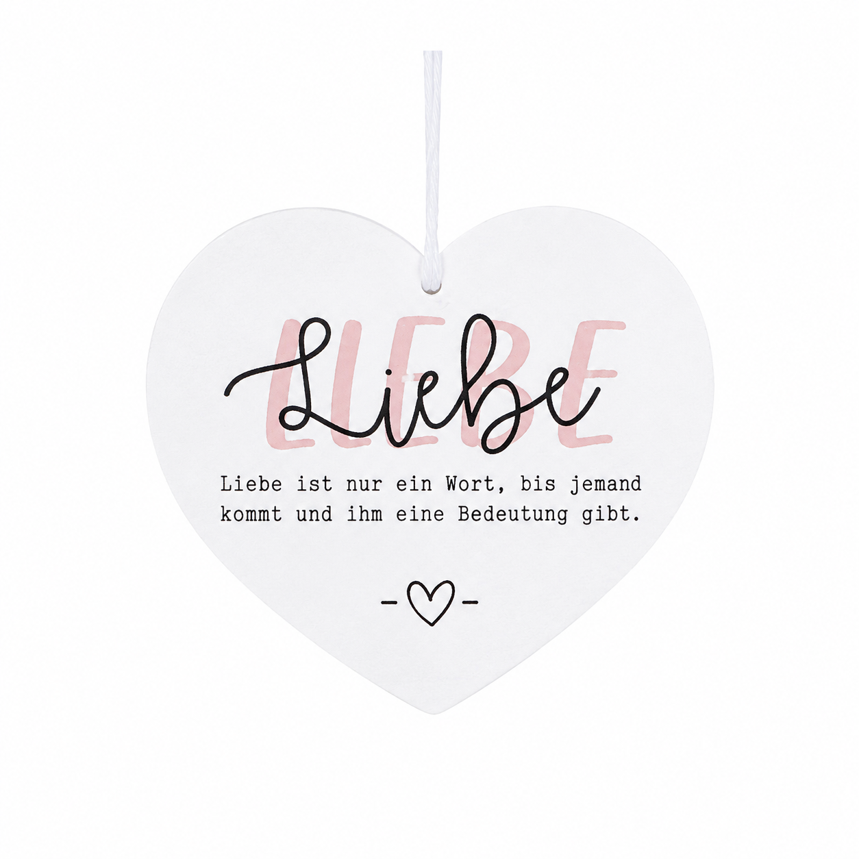 Geschenkanhänger Herz mit Liebesspruch
