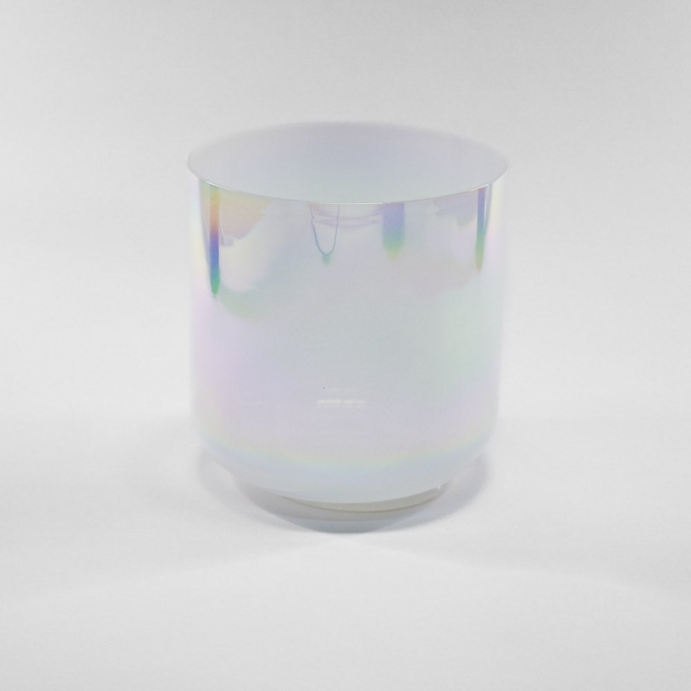 Bol chantant en cristal vert-rose clair