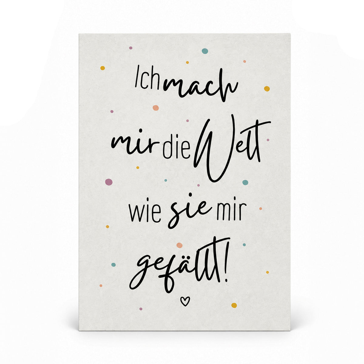 Unikat-Grusskarte aus Apfelpapier – Ich mach mir die Welt