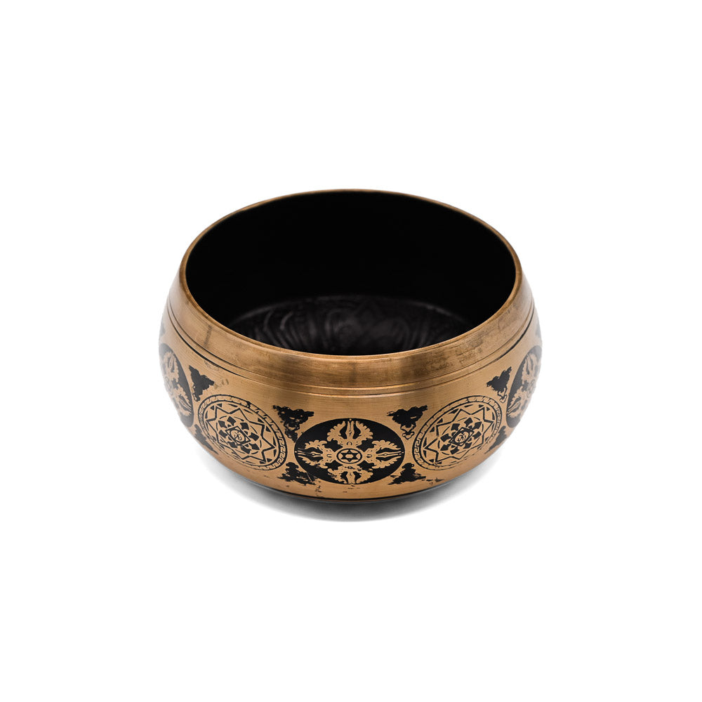 Klangschale mit Gravur Ø 16,5 cm – gold