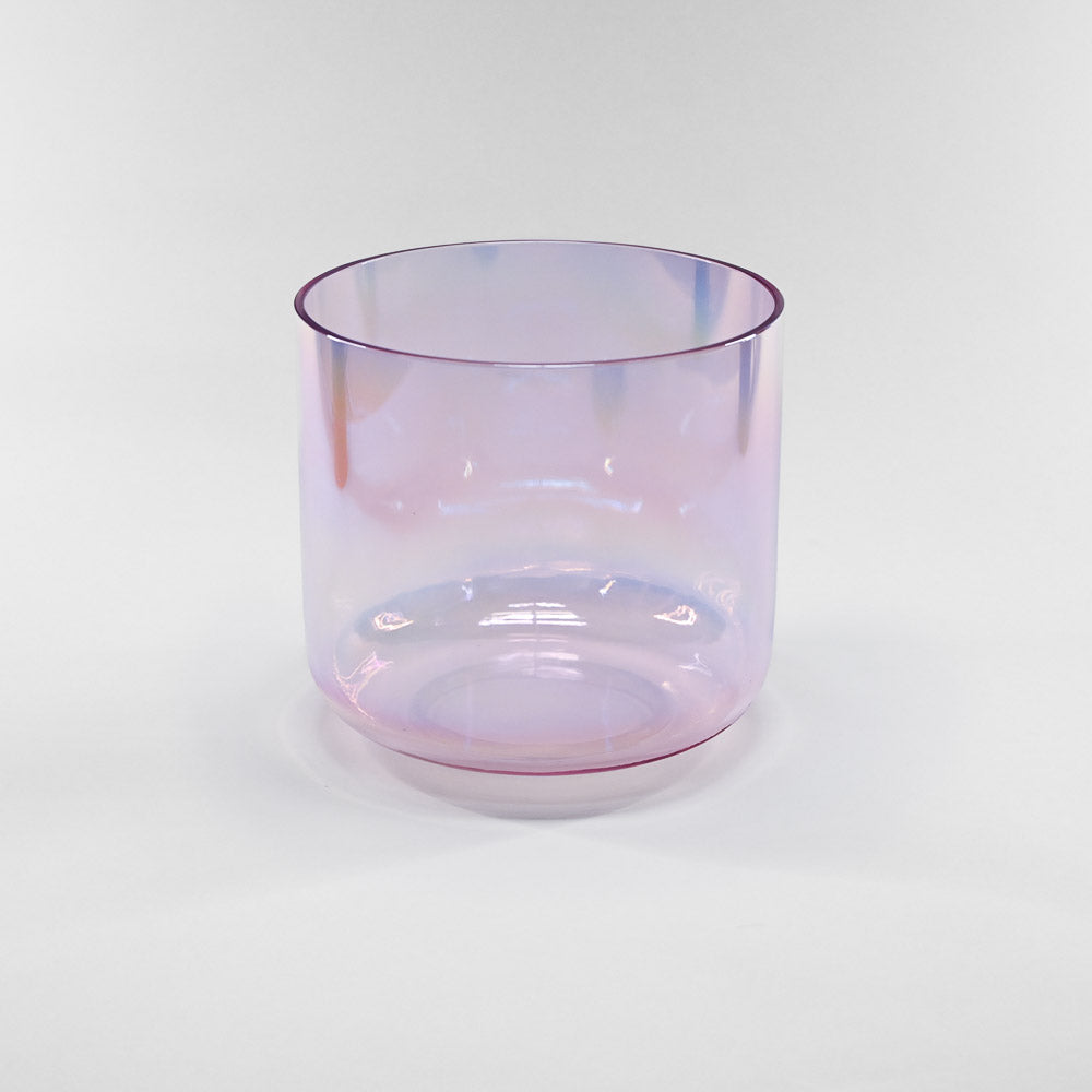 Bol chantant en cristal vert-rose clair