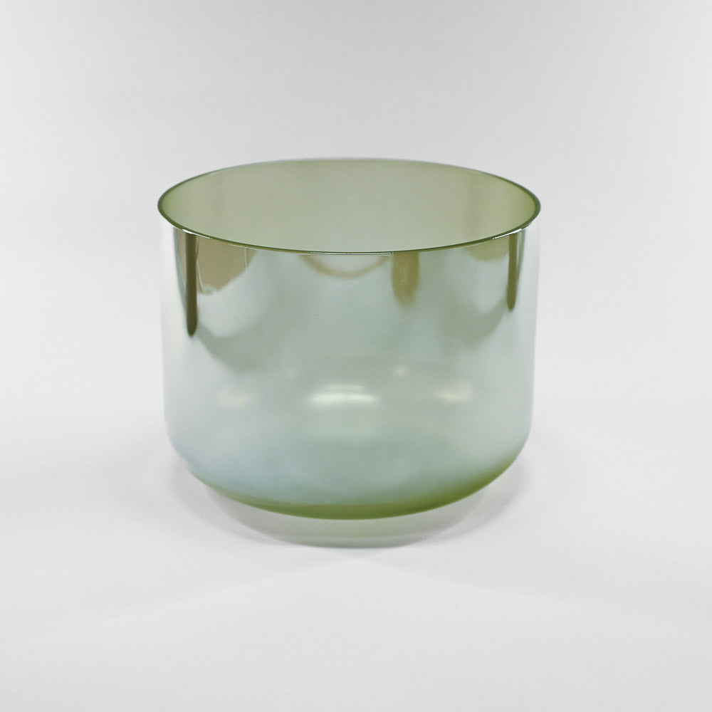 Bol chantant en cristal vert-rose clair