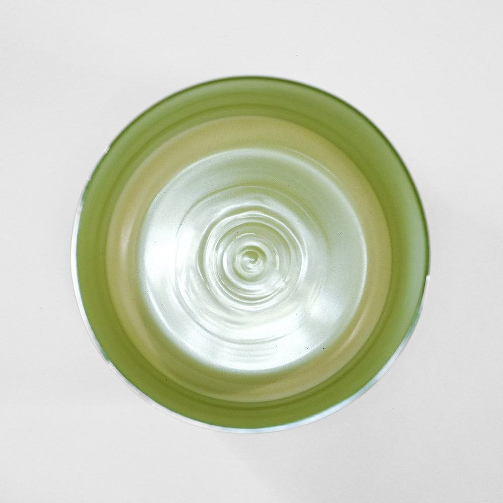 Bol chantant en cristal vert