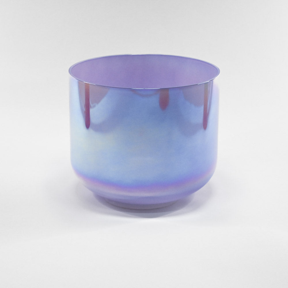 Bol chantant en cristal vert-rose clair