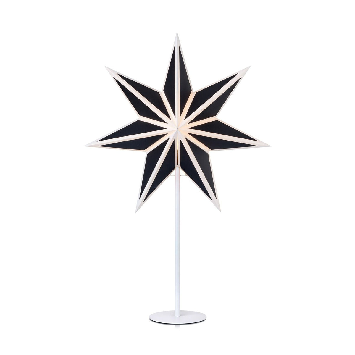 Paper star Adele black and white cut out