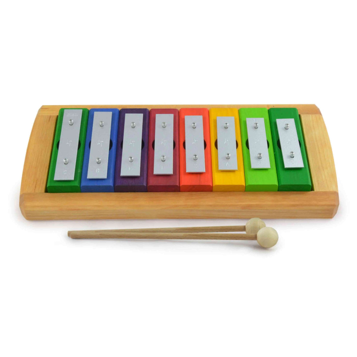 Pentatonisches Glockenspiel mit zwei Schlägeln