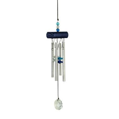 Carillon en cristal bleu
