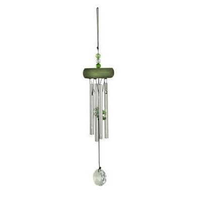 Carillon en verre de cristal vert