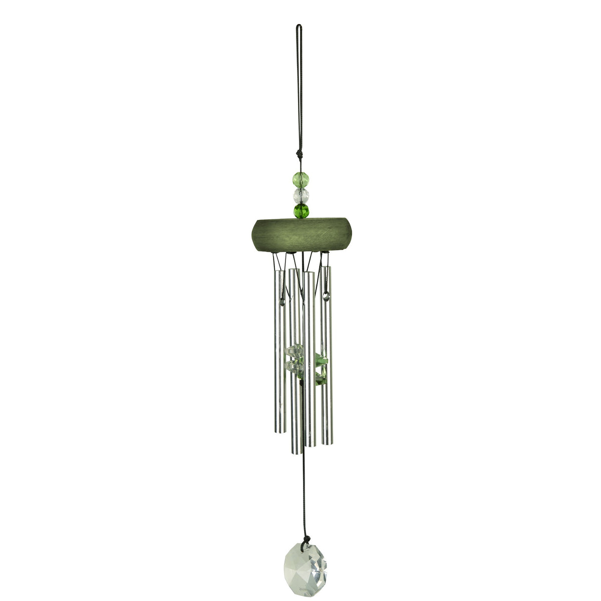 Carillon en verre cristallin vert 27 cm – frais et vivant