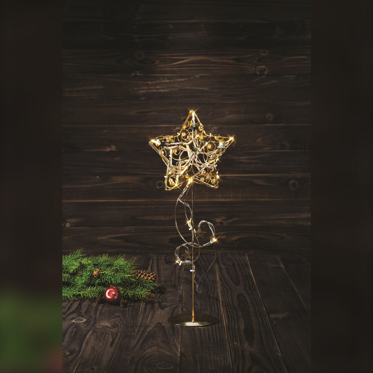 Hagaberg stella LED oro luminosa