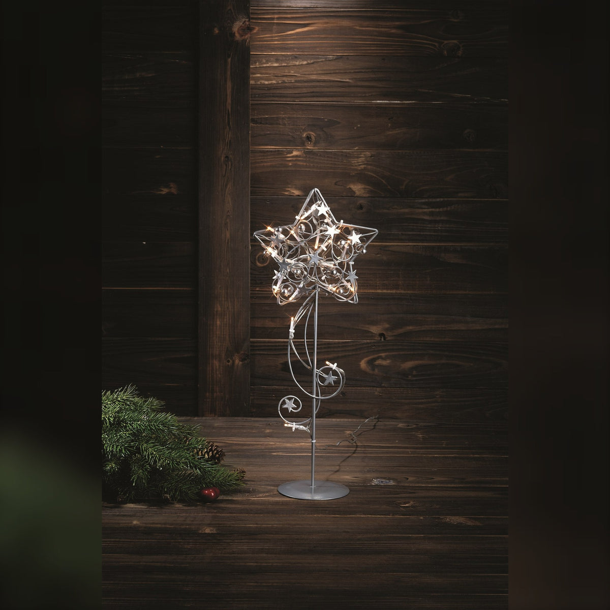 Hagaberg stella LED argento luminosa