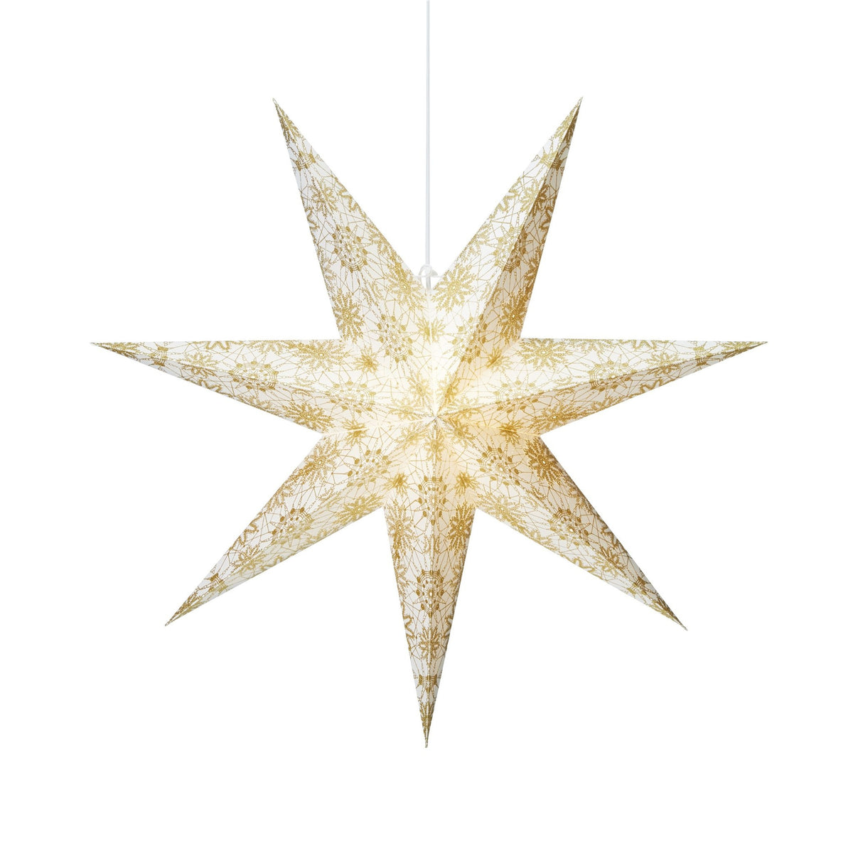 Stella appesa Isadora bianco oro