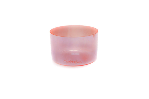 Bol chantant en cristal Quartz Rose Aura Lumière Blanche
