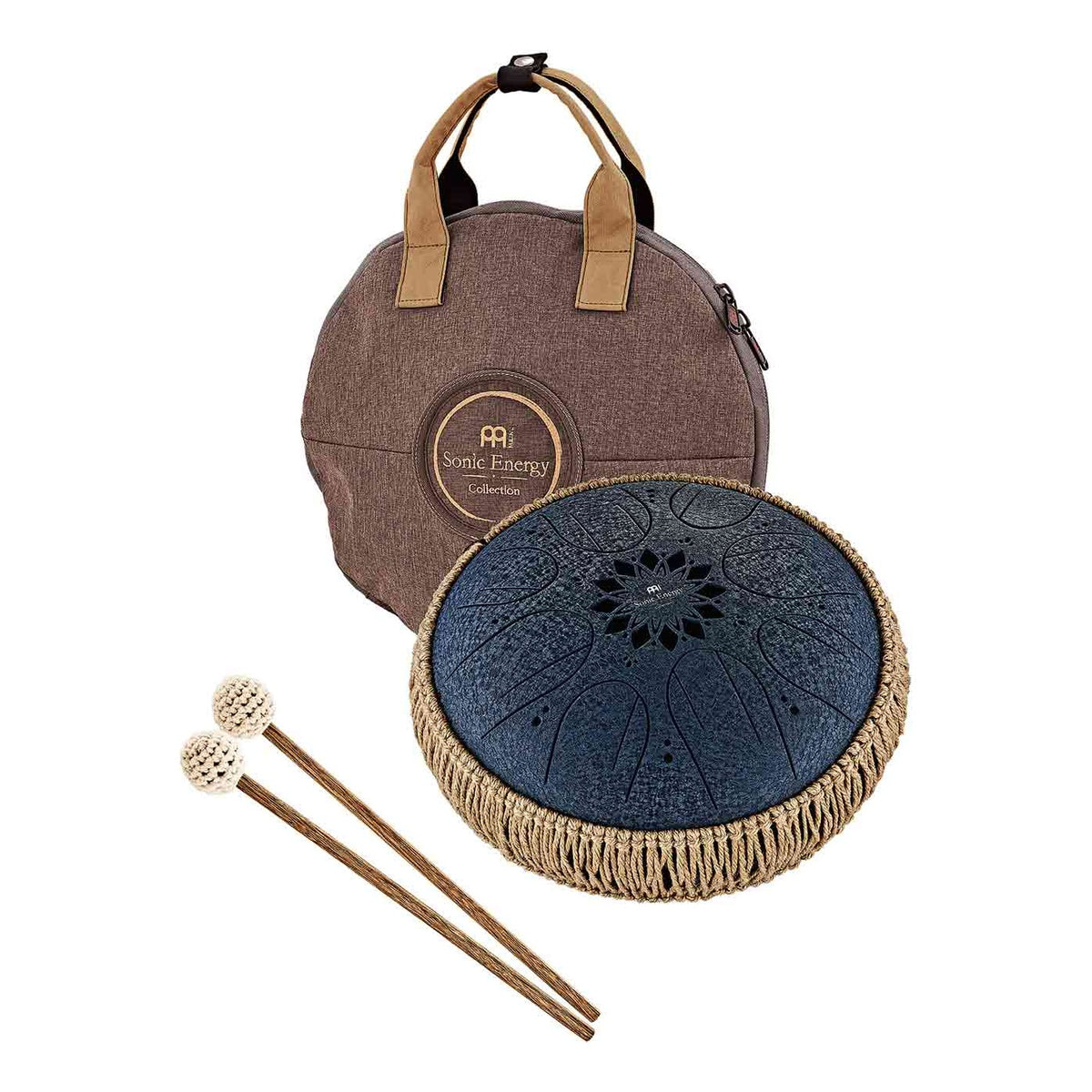 Medium Octave Steel Tongue Drum c-Moll Blau