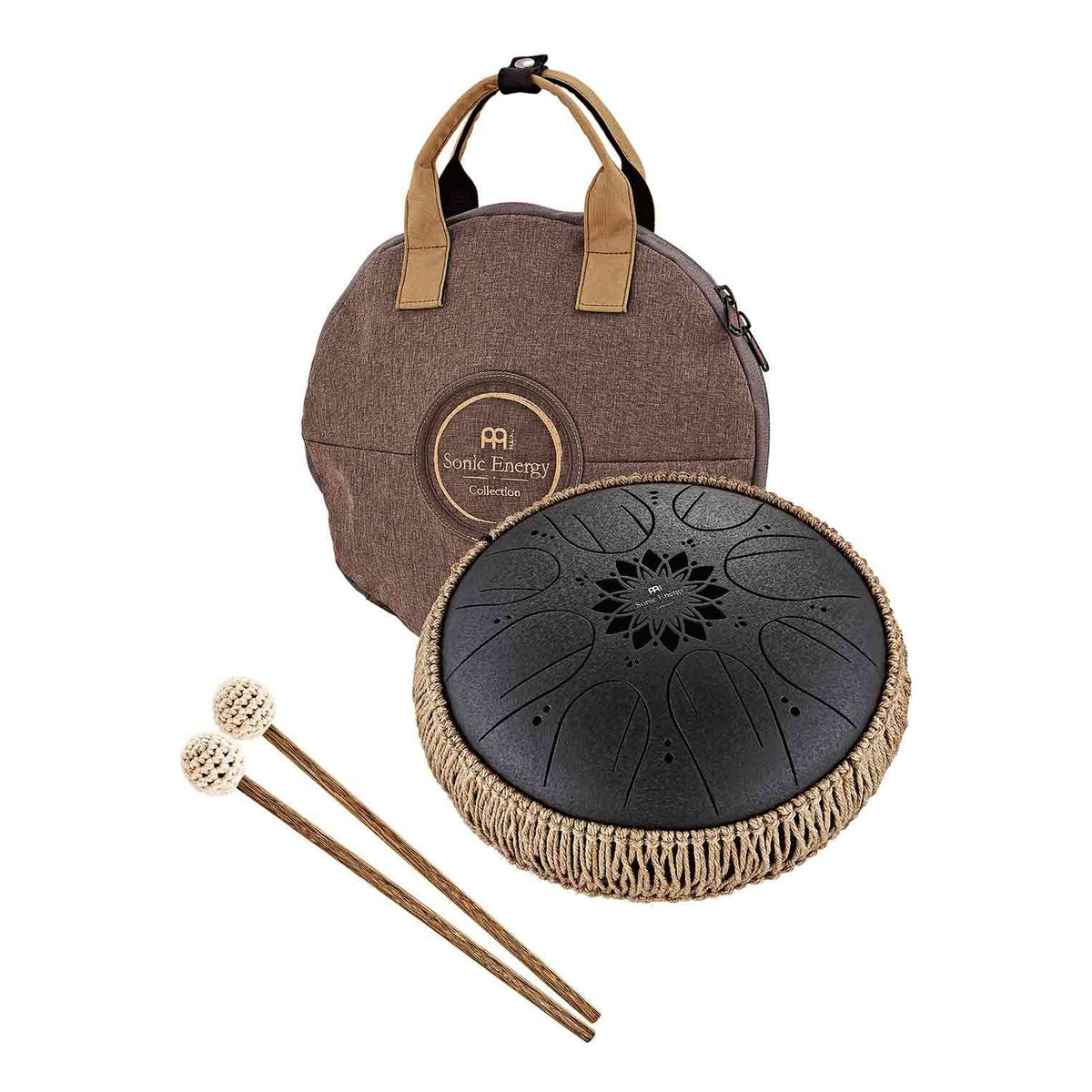 Medium Octave Steel Tongue Drum h-Moll Schwarz