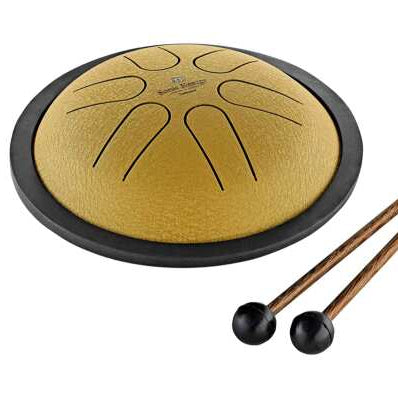 Mini Steel Tongue Drum Si majeur doré