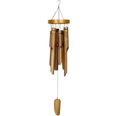 Natural Ring Bamboo Chime mittel