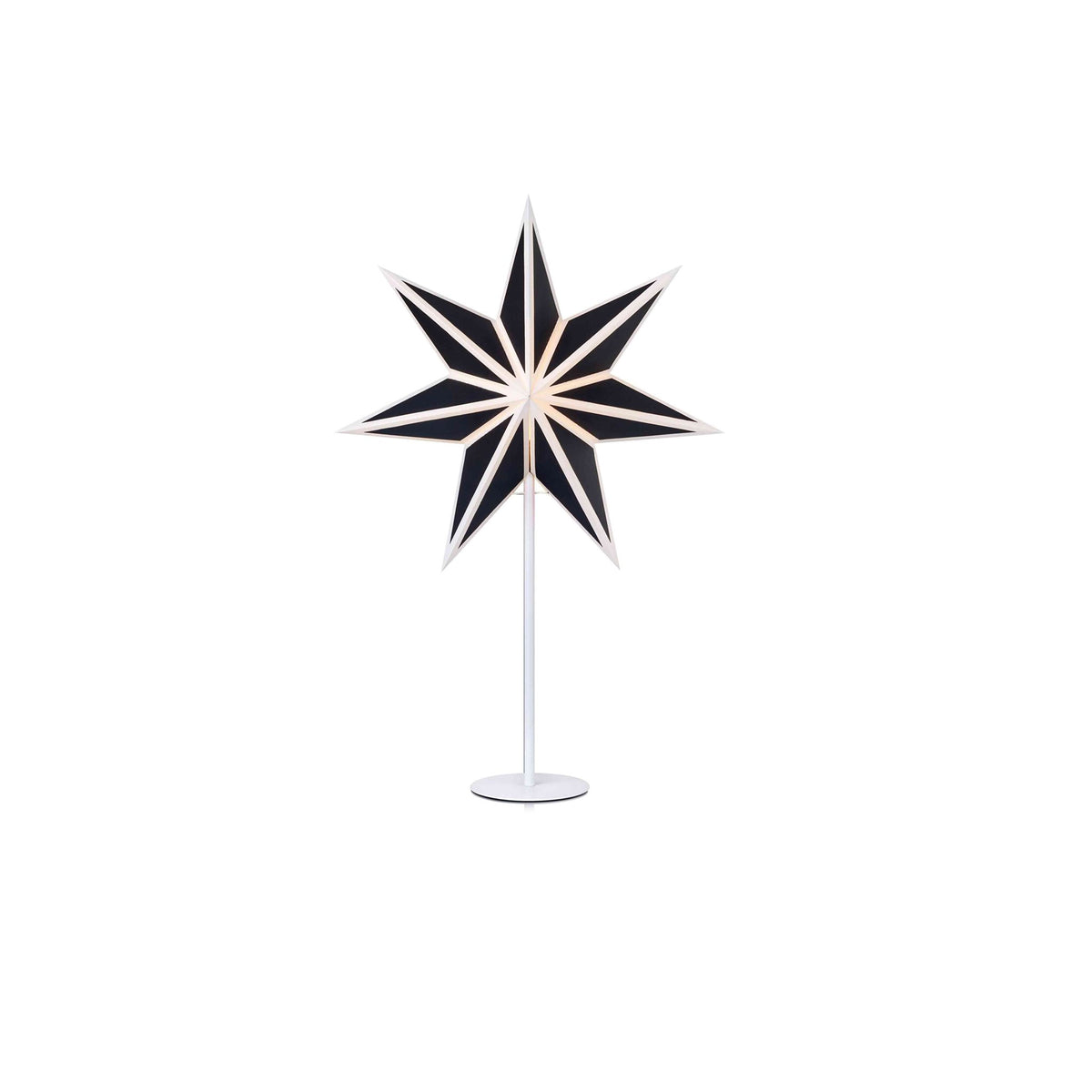 Papierstern Adele black and white table lamp