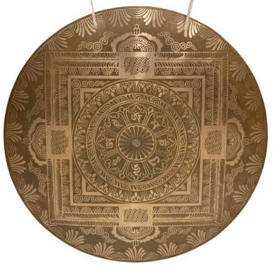 Indian Gong graviert 23 58 cm