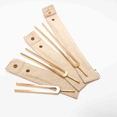 Stimmgabel 3er-Set goldfarben
