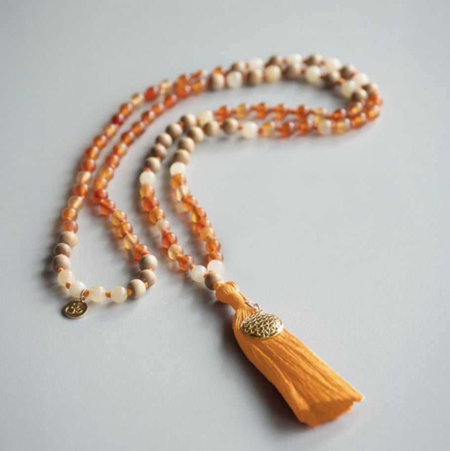 Collier Mala – cornaline