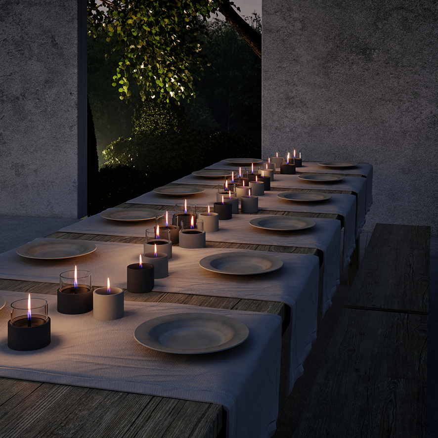 Tendercandle Breeze 10 <br> Keramik Duo Grau
