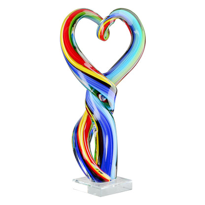 Glasherz Skulptur „Twist“
