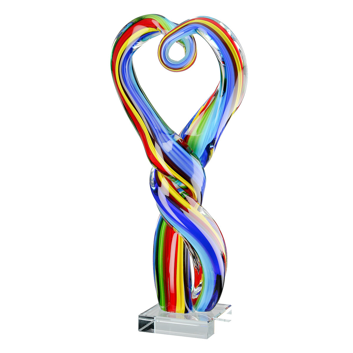 Glasherz Skulptur „Twist“