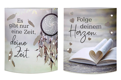 Lampe décorative LED avec inscription
