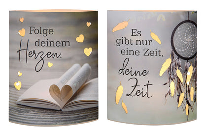 Lampe décorative LED avec inscription