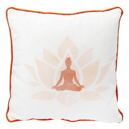 Coussin motif yoga