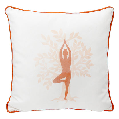 Coussin motif yoga