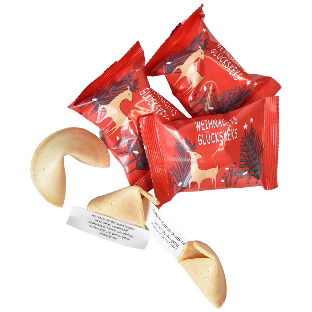 Biscuit porte-bonheur de Noël avec message de Noël