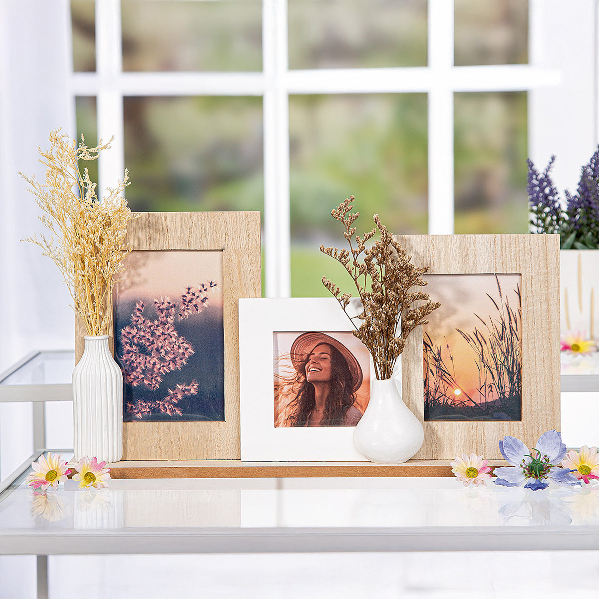 Fotorahmen mit Mini Vasen
