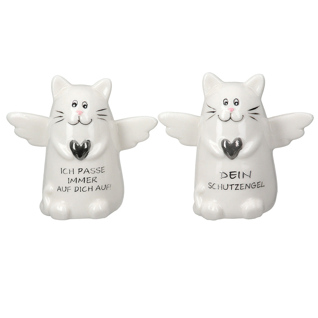 Porzellan Katze Schutzengel