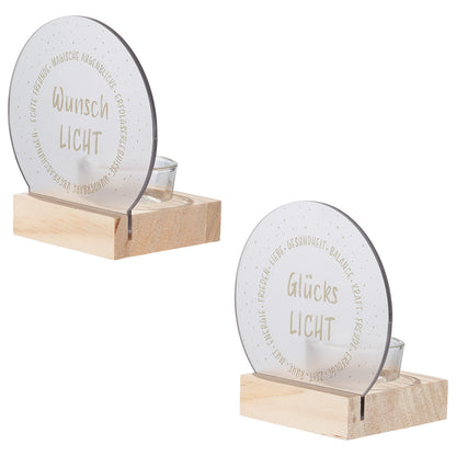 Teeleuchter Glückslicht und Wunschlicht