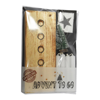 Advent wreath to go made from upcycled pallet wood