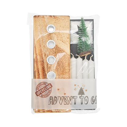 Advent wreath to go made from upcycled pallet wood