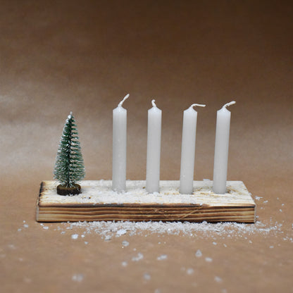Advent wreath to go made from upcycled pallet wood
