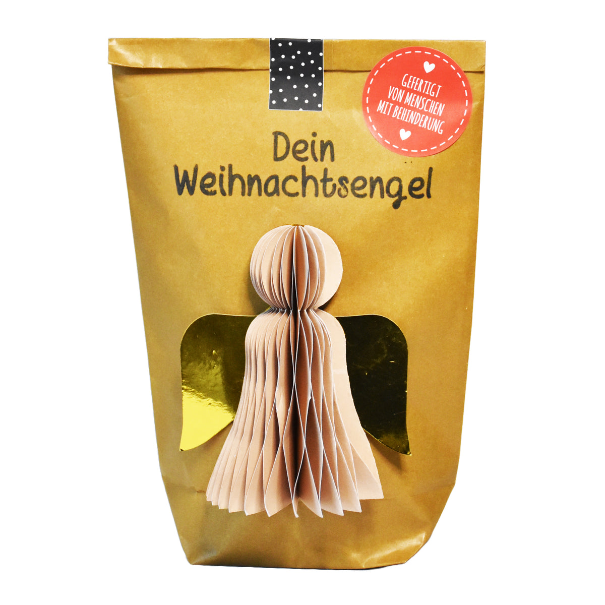 Wundertüte Weihnachtsengel in goldenem Glanz