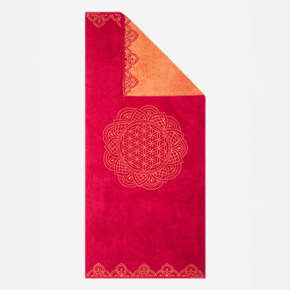 Frotteetuch–Spirit of OM RubinRot/Koralle