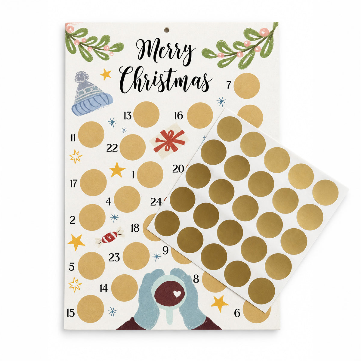 Adventskalender zum Selbstgestalten aus Apfelpapier
